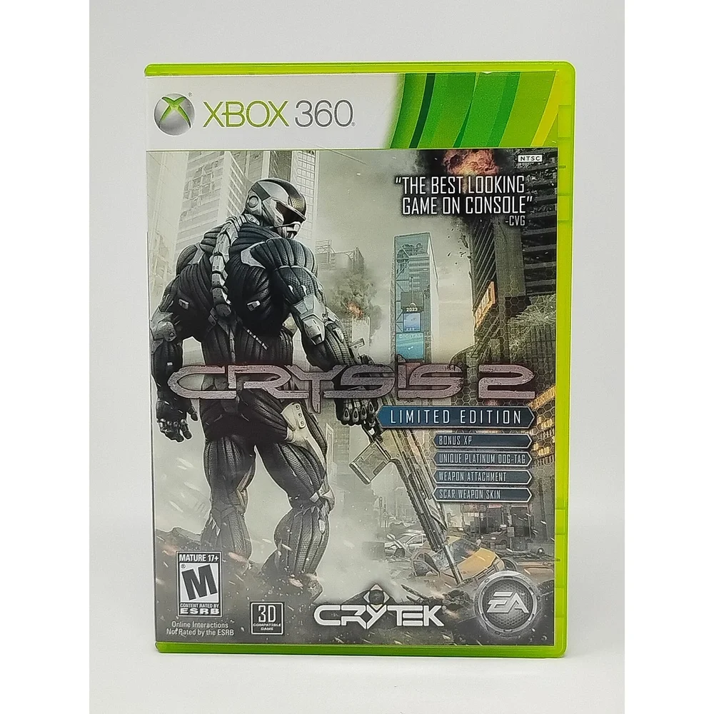 Crysis 2 Limited Edition Xbox 360 Sci-Fi FPS Action Game Nanosuit Urban Combat
